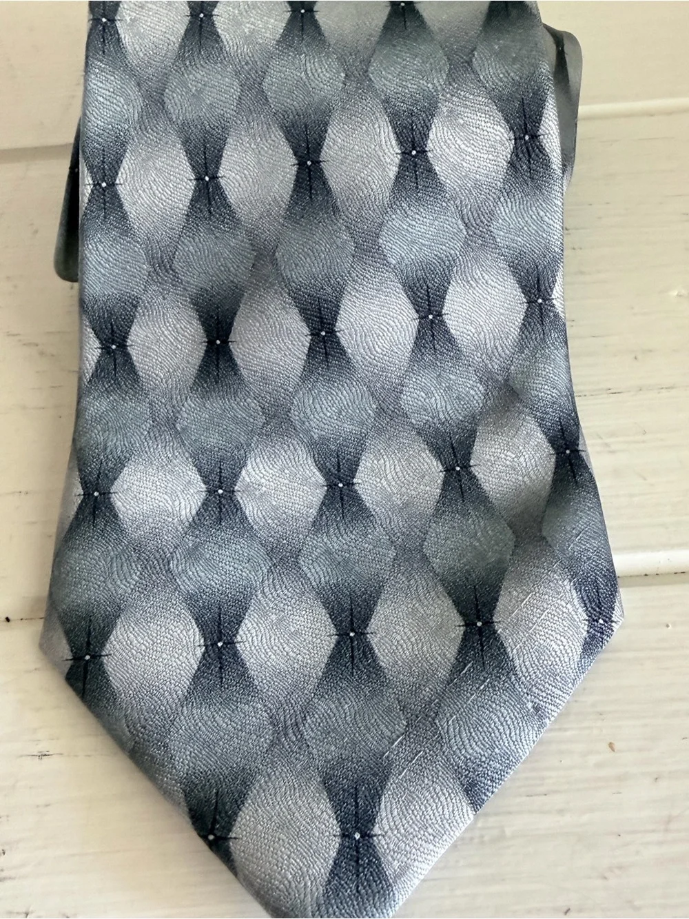 Vintage 1998 Grateful Dead Silk Tie Space 16th Set Silver Grey XL 4